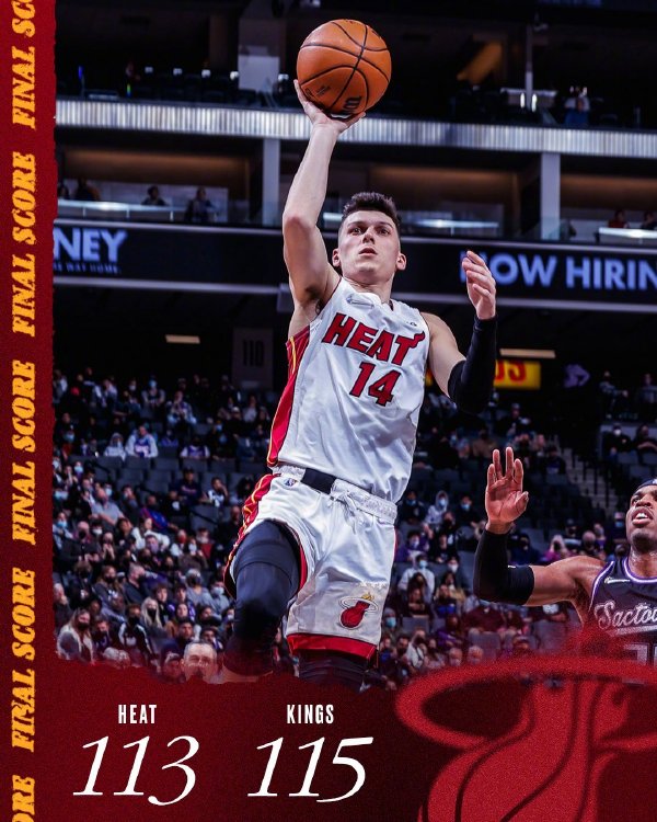 国王115-113终结热火 福克斯24+6+6 希尔德26+6 尤特赛文22+16